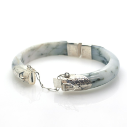 Armband aus Jade und 925 Sterling Silber