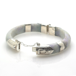 Armband aus Jade und 925 Sterling Silber