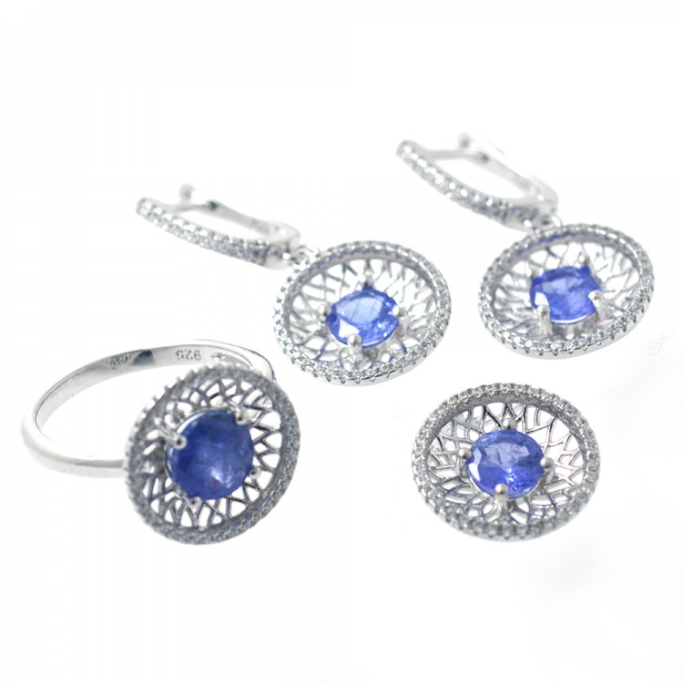 Set of Tanzanite & 925 Sterling Silver