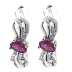 Conjunto de Turmalina Rosa y Plata 925