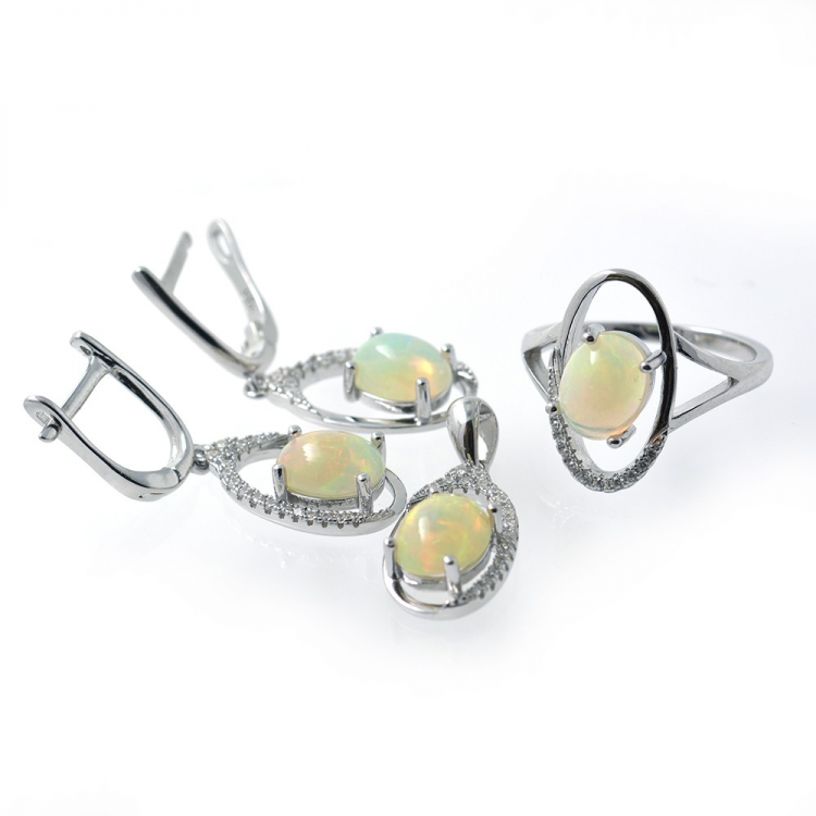 Opal and 925 Silver Set