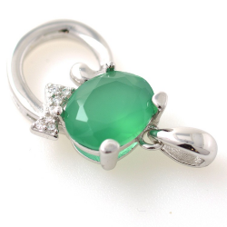 Pendant of different gems and Silver 925