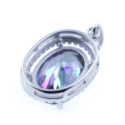 Mysticism Zircons and 925 Sterling Silver Pendant
