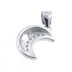 Colgante Luna de Circonitas y Plata 925