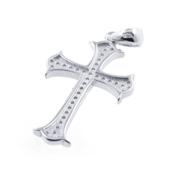 Pendentif croix en zircone et argent 925