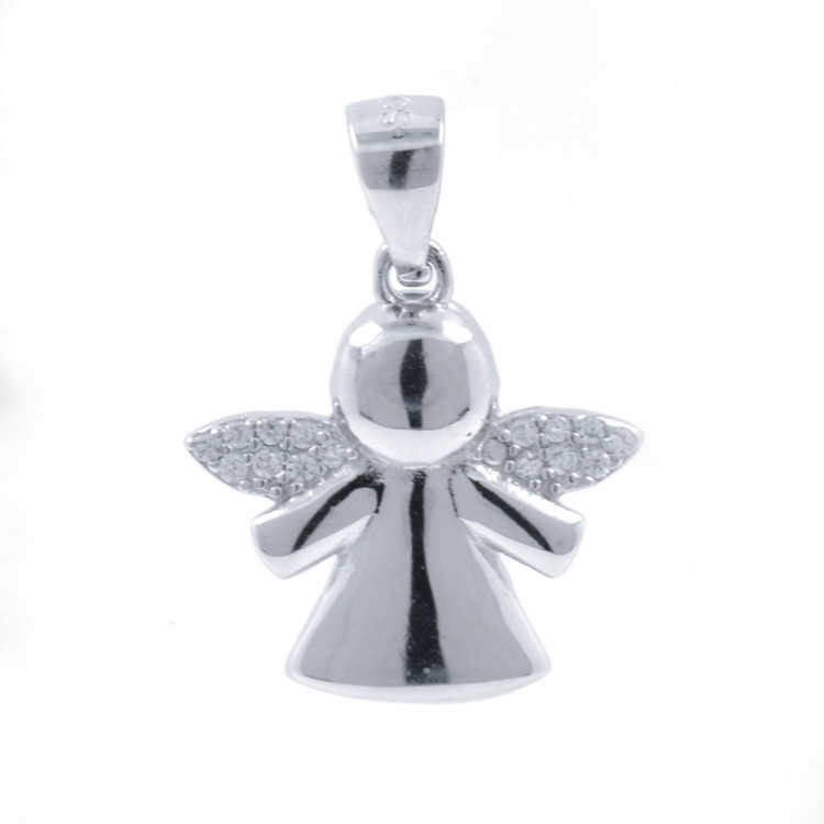 Pendentif Ange Zircone et Argent 925