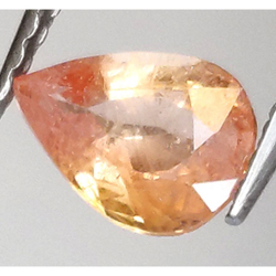 0.62ct Padparadscha Saphir Taille Poire 6.46x4.54mm