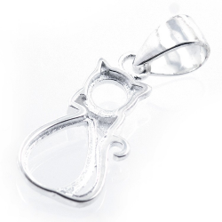 925 Silver Cat Pendant