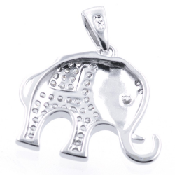 Colgante Elefante de Circonitas y Plata 925