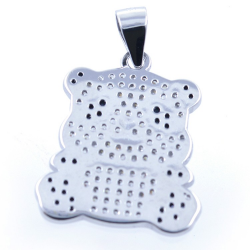Colgante Oso Panda de Circonitas y Plata 925