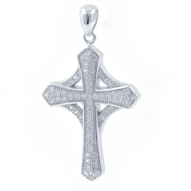 Zirconia Cross Pendant and 925 Silver