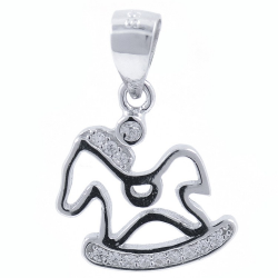 Colgante Caballo de Circonitas y Plata 925