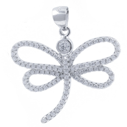 Zirconia and Silver 925 Butterfly Pendant