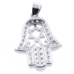 Colgante Mano de Circonitas y Plata 925