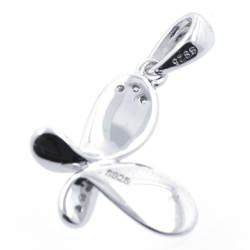 Colgante Lazo de Circonitas y Plata 925