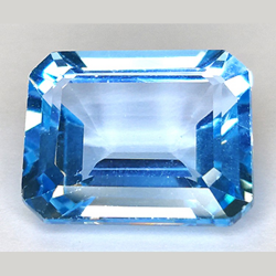 16.65ct Schweizer Blau Topas Smaragd Schnitt