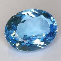 10.41ct Topazio Blu Svizzero Taglio Ovale