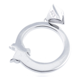 Zirconia and 925 Silver Ghost Pendant