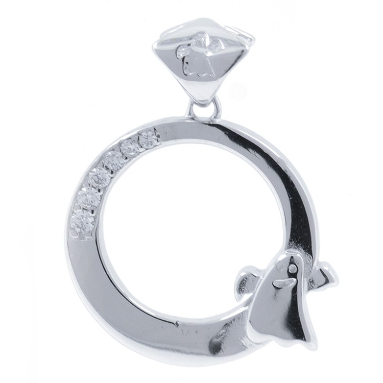 Pendentif fantôme en zircone et argent 925
