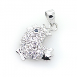 Zirconia Chicken Pendant and 925 Silver