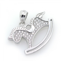 Rocker Pendant with Zircons and Silver 925