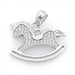Rocker Pendant with Zircons and Silver 925