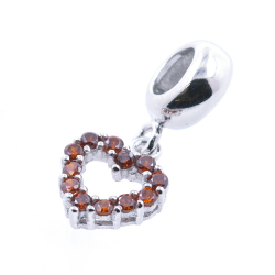 Zirconia Heart Pendant and 925 Silver