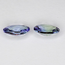 Tanzanite taglio ovale da 1,38 ct 7x5mm 2 pz