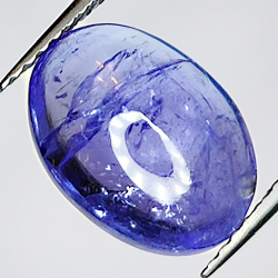 Cabochon ovale in tanzanite da 4,34 ct, 12 x 8 mm