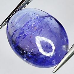 Cabochon ovale in tanzanite da 4,34 ct, 12 x 8 mm