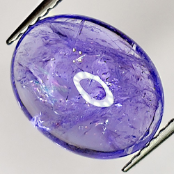 Cabochon ovale in tanzanite da 3,60 ct, 11 x 8 mm