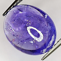 Cabochon ovale in tanzanite da 3,60 ct, 11 x 8 mm