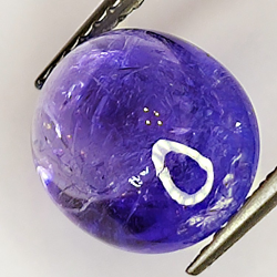 Cabochon ovale in tanzanite da 3,60 ct, 11 x 8 mm