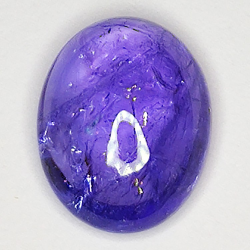 Cabochon ovale in tanzanite da 3,60 ct, 11 x 8 mm