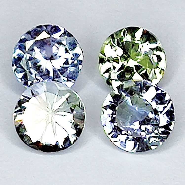 1.95ct. Tanzanite Round Size 5-3mm 4 pieces