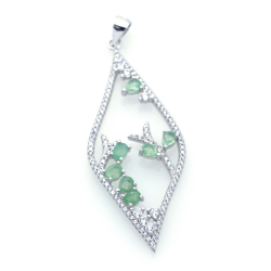 Colgante de Esmeralda y Plata 925