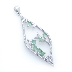Emerald and Silver 925 Pendant