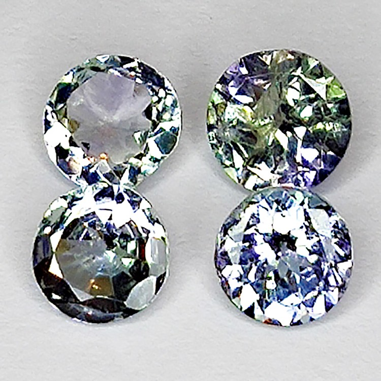 2.81ct. Tanzanite round cut 3-6mm 4 pieces