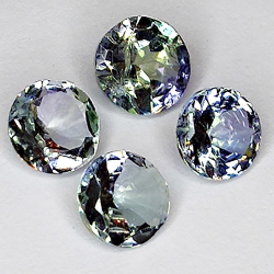 2.81ct. Tanzanite round cut 3-6mm 4 pieces