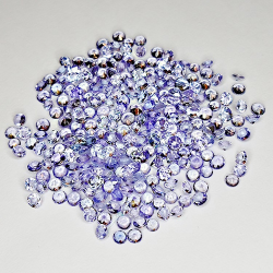 7.49ct Tanzanite round cut 2mm 263 pieces