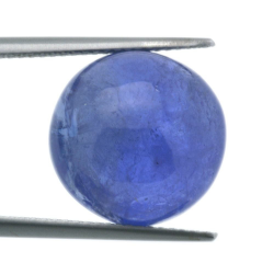 Cabochon Di Tanzanite A Taglio Ovale Da 16,47 Ct, 14,10 X 8,96 Mm