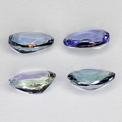 Tanzanite taglio ovale 6x4mm 1,73 ct 4 pz