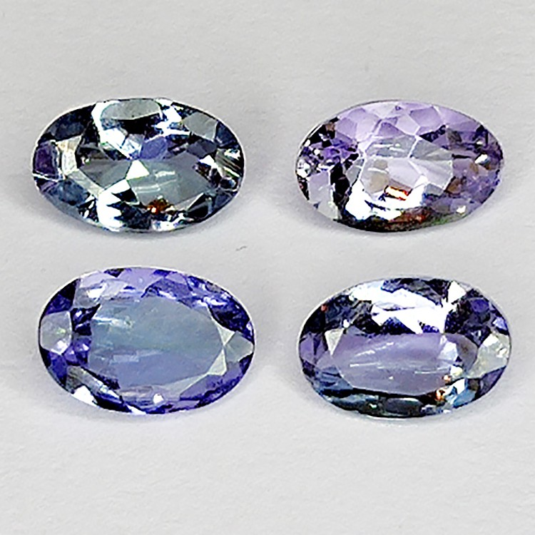 1.73ct Tanzanite ovale coupe 6x4mm 4 pcs