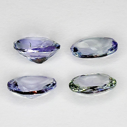 1.78ct Tanzanite ovale coupe 6x4mm 4 pcs