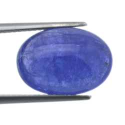 10,94 ct Tansanit-Cabochon im Ovalschliff, 16,30 x 11,55 mm