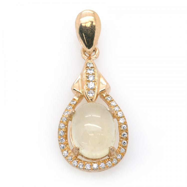 Pendentif préhnite et argent 925