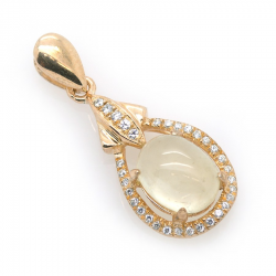 Prehnite and Silver 925 Pendant