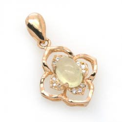 Prehnite and Silver 925 Pendant