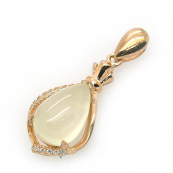 Prehnite and Silver 925 Pendant