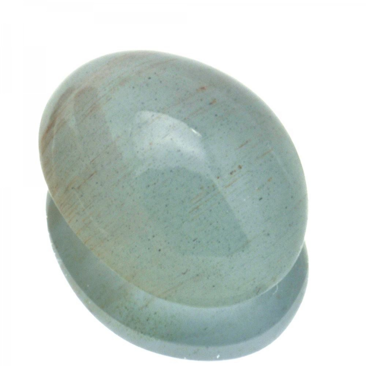 6,48ct.Aquamarine Cat`s Eye Oval Cabochon Cut